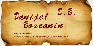 Danijel Boščanin vizit kartica